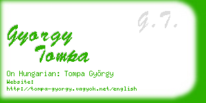 gyorgy tompa business card